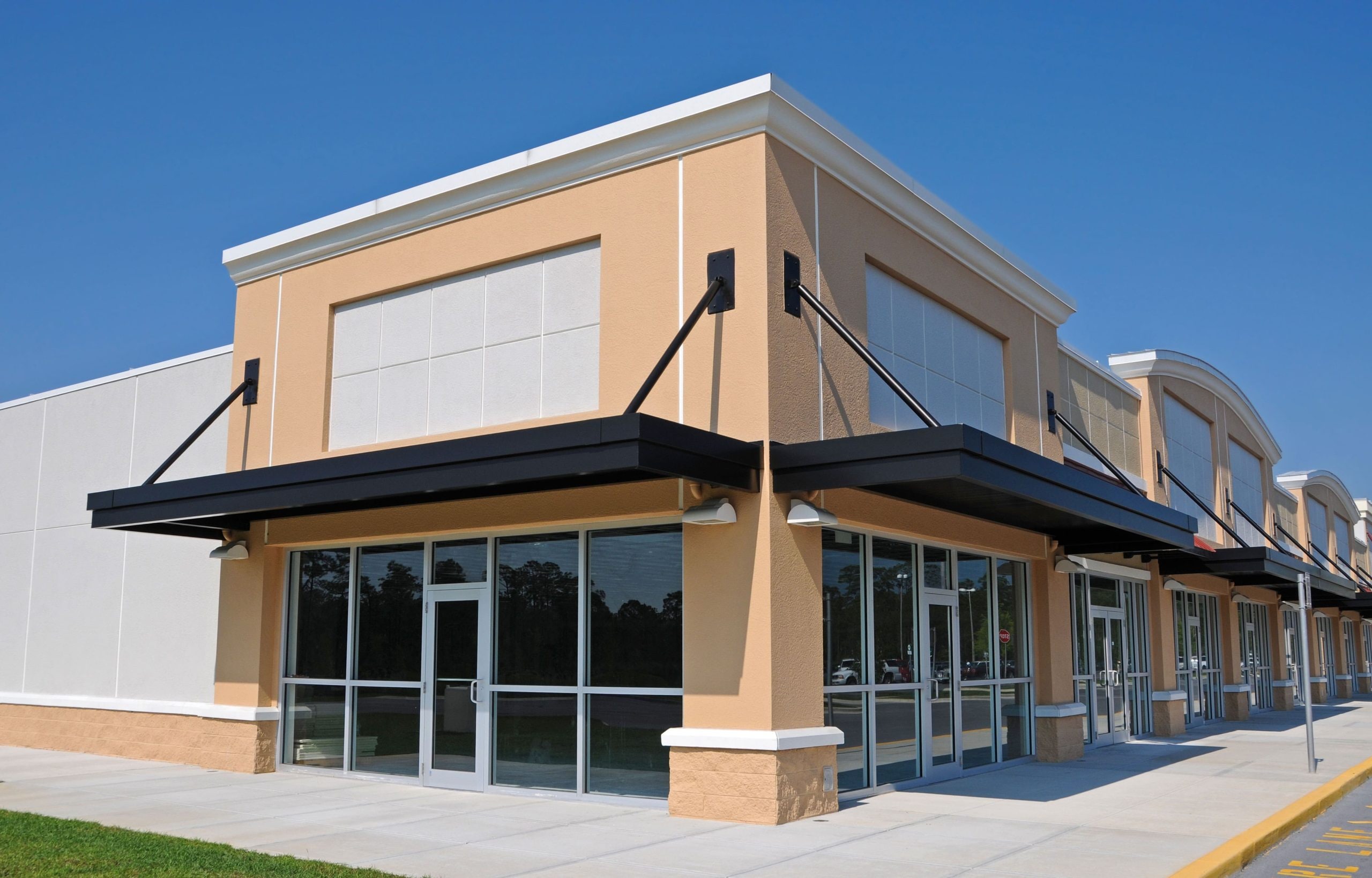Durable commercial awning installation in Louisville