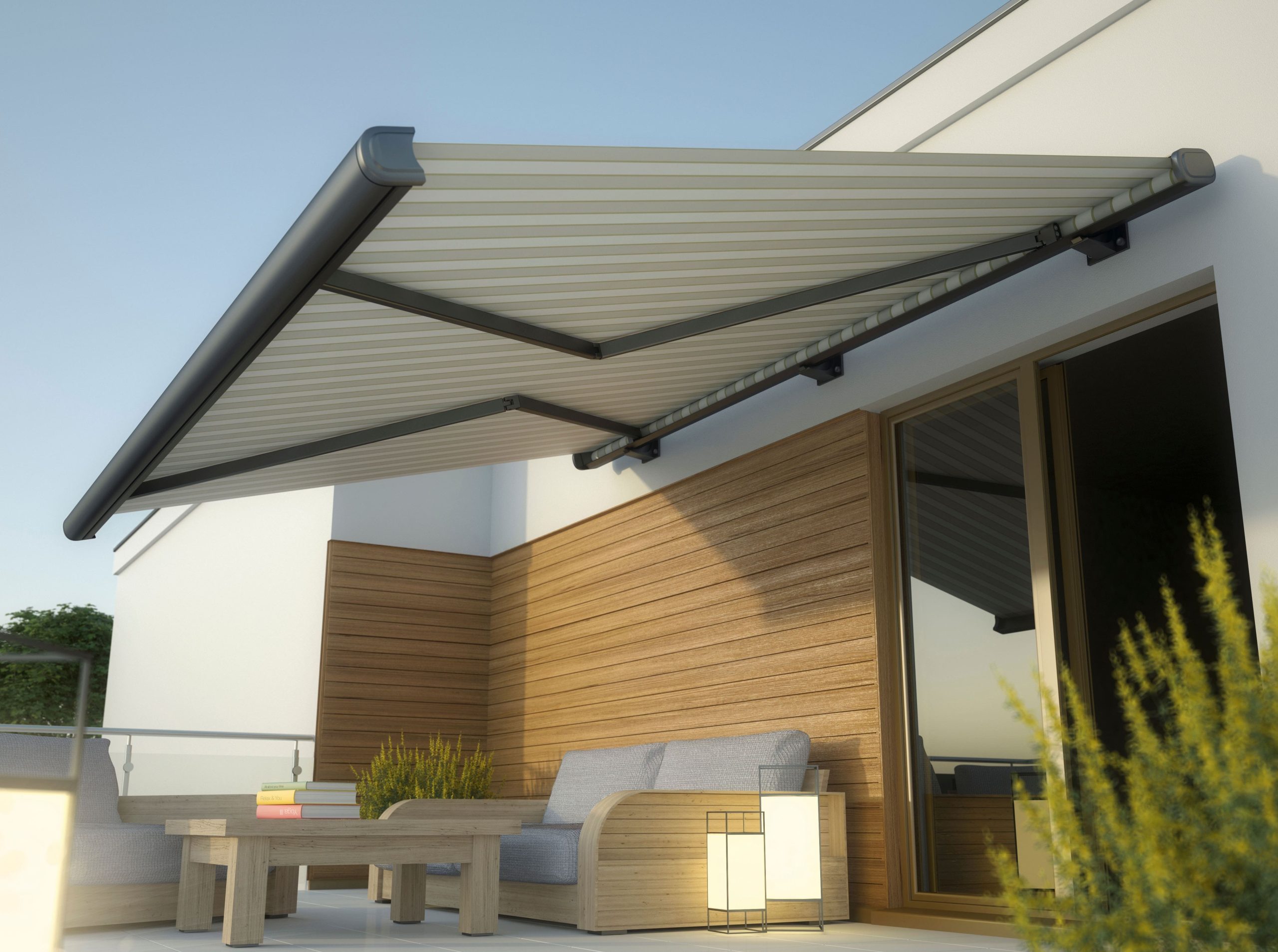Custom retractable awnings installation in Louisville